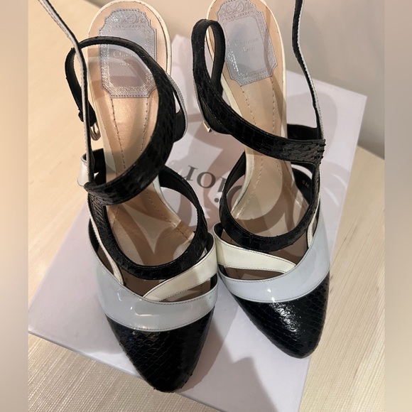 Christian Dior Psychedelic Snake Embossed Patent Leather Heels Size 40 - Picture 6 of 6